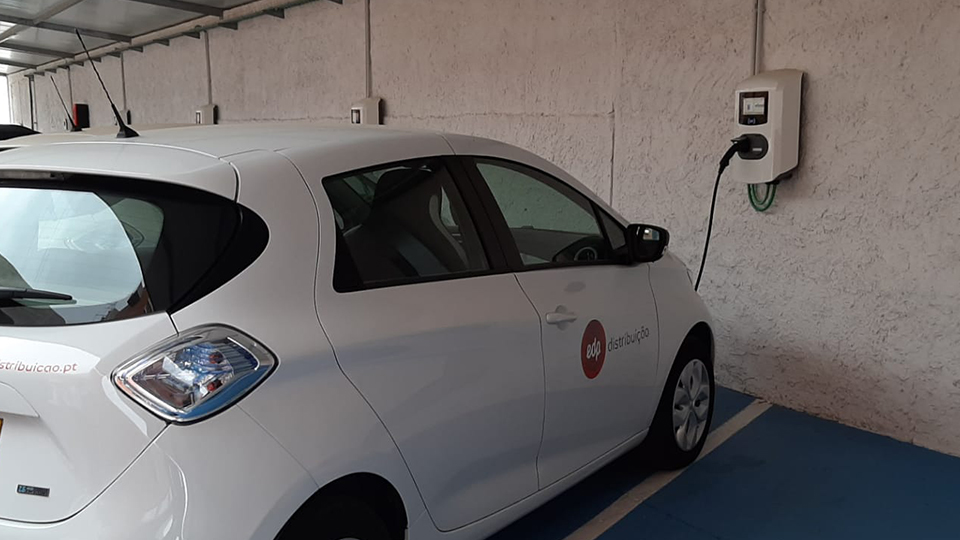 electric vehicle charging at a charging point